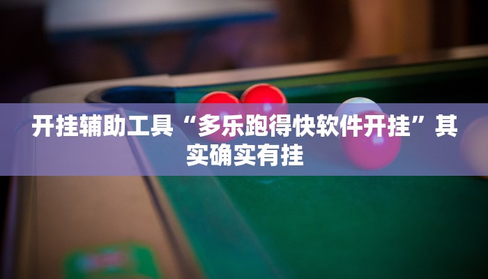 开挂辅助工具“多乐跑得快软件开挂”其实确实有挂