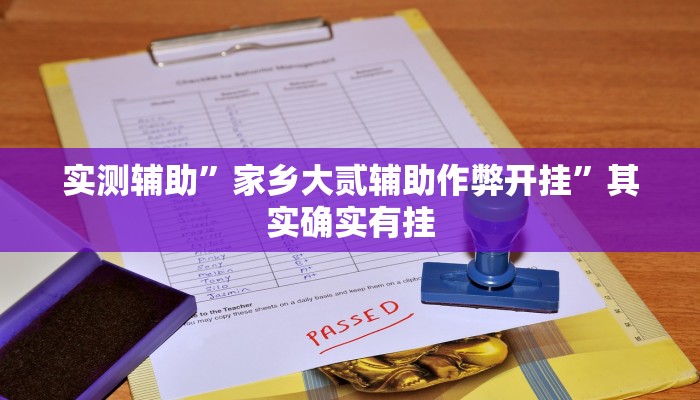 实测辅助”家乡大贰辅助作弊开挂”其实确实有挂
