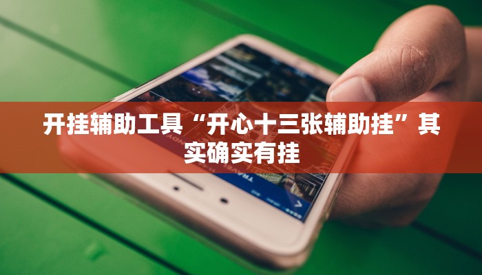 开挂辅助工具“开心十三张辅助挂”其实确实有挂