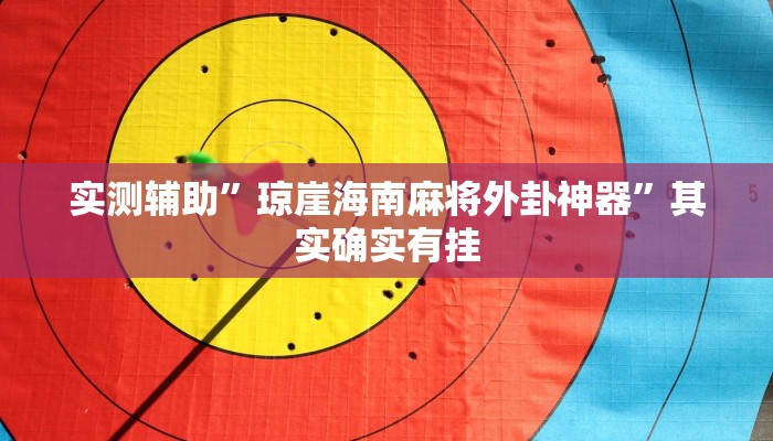 实测辅助”琼崖海南麻将外卦神器”其实确实有挂