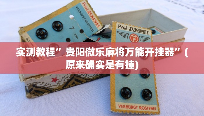 实测教程”贵阳微乐麻将万能开挂器”(原来确实是有挂)