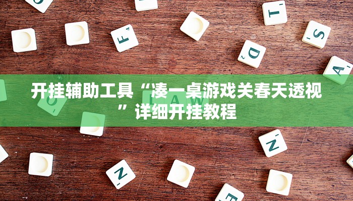 开挂辅助工具“凑一桌游戏关春天透视”详细开挂教程