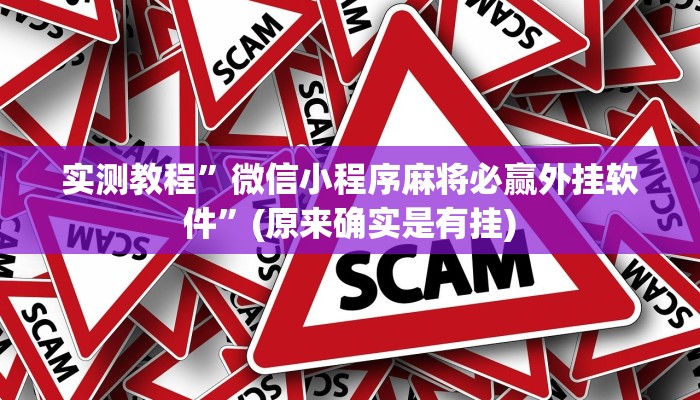 实测教程”微信小程序麻将必赢外挂软件”(原来确实是有挂)