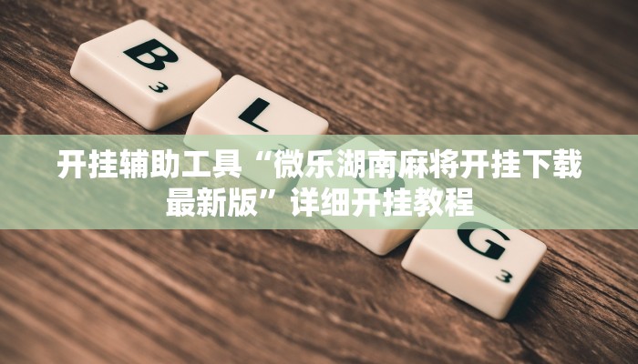 开挂辅助工具“微乐湖南麻将开挂下载最新版”详细开挂教程