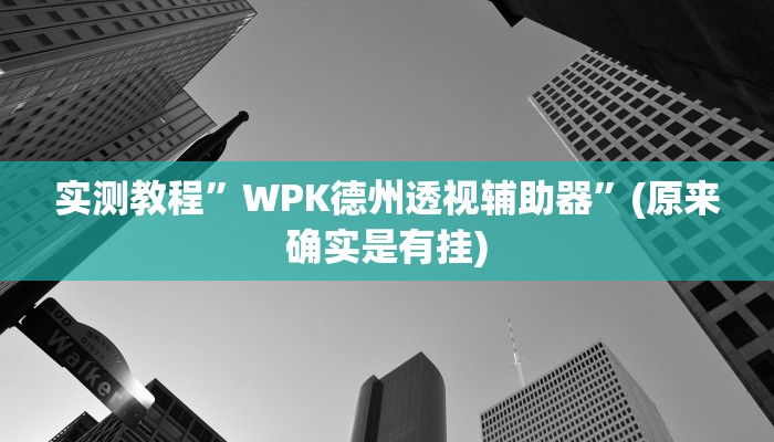 实测辅助”hhpoker作弊辅助挂”其实确实有挂