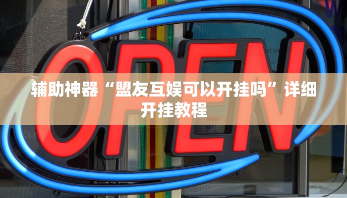 辅助神器“盟友互娱可以开挂吗”详细开挂教程