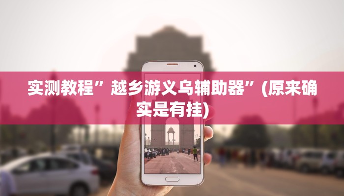 实测教程”越乡游义乌辅助器”(原来确实是有挂)