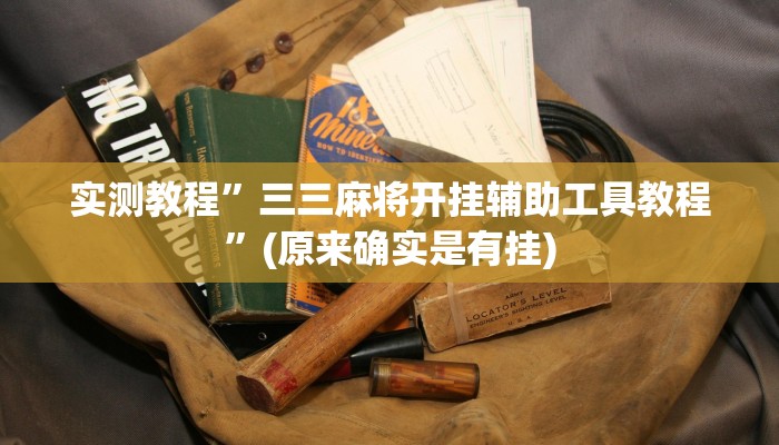 实测教程”三三麻将开挂辅助工具教程”(原来确实是有挂)