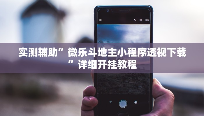 实测辅助”微乐斗地主小程序透视下载”详细开挂教程