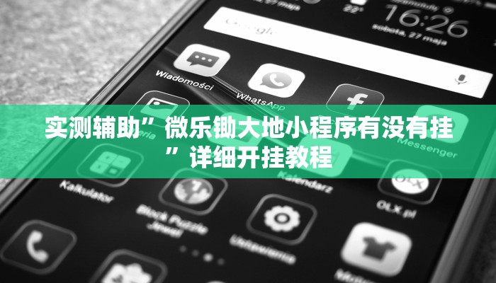 实测辅助”微乐锄大地小程序有没有挂”详细开挂教程