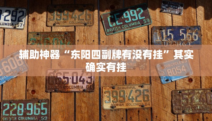 辅助神器“东阳四副牌有没有挂”其实确实有挂