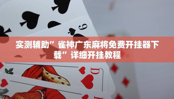 实测辅助”雀神广东麻将免费开挂器下载”详细开挂教程