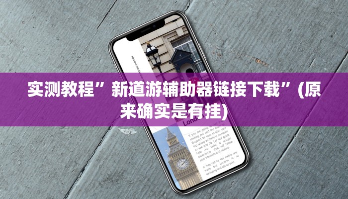 实测教程”新道游辅助器链接下载”(原来确实是有挂)
