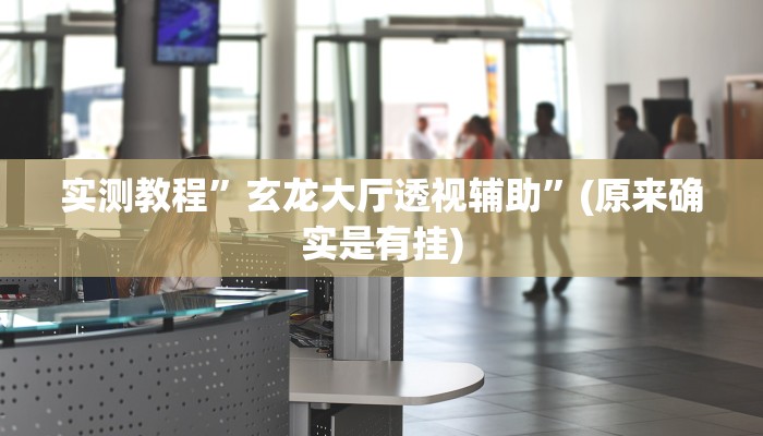 实测教程”玄龙大厅透视辅助”(原来确实是有挂)