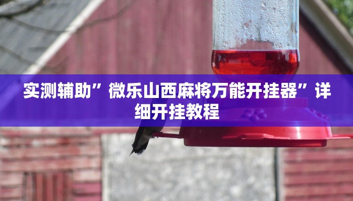 实测辅助”微乐山西麻将万能开挂器”详细开挂教程