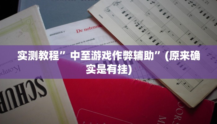 实测教程”中至游戏作弊辅助”(原来确实是有挂)