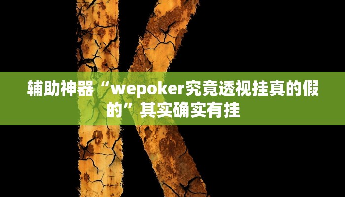 实测教程”wepoker轻量版透视方法”(原来确实是有挂)