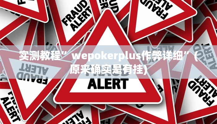 实测教程”wepokerplus作弊详细”(原来确实是有挂)