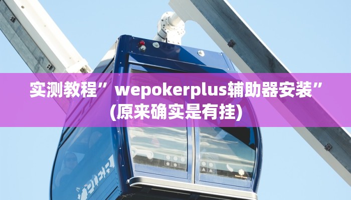 实测教程”wepokerplus辅助器安装”(原来确实是有挂)