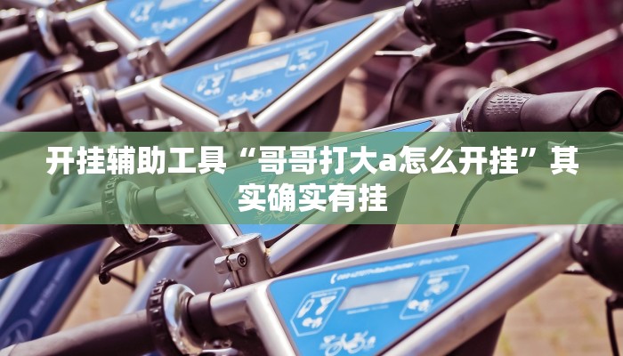 开挂辅助工具“哥哥打大a怎么开挂”其实确实有挂