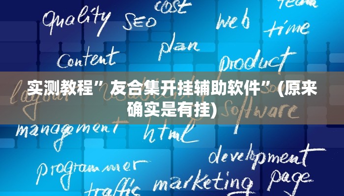 实测教程”友合集开挂辅助软件”(原来确实是有挂)