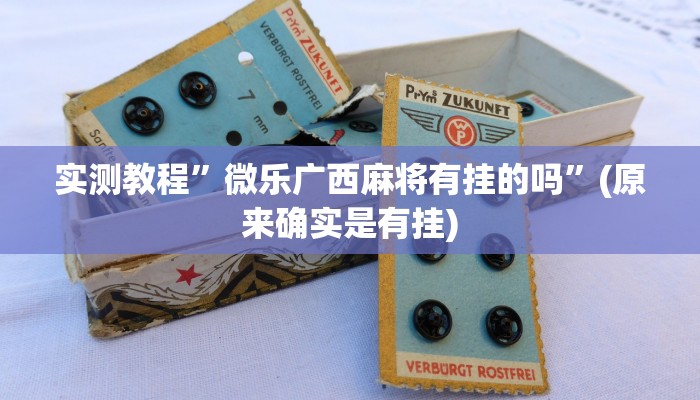 实测教程”微乐广西麻将有挂的吗”(原来确实是有挂)