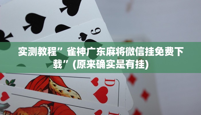 实测教程”雀神广东麻将微信挂免费下载”(原来确实是有挂)