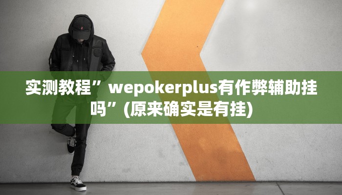 实测教程”wepokerplus有作弊辅助挂吗”(原来确实是有挂)