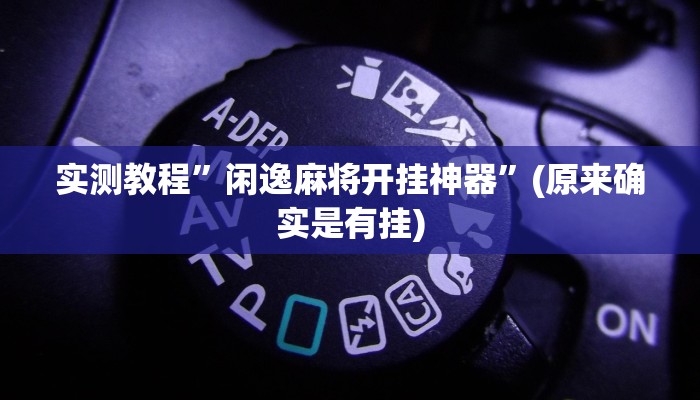 实测教程”闲逸麻将开挂神器”(原来确实是有挂)