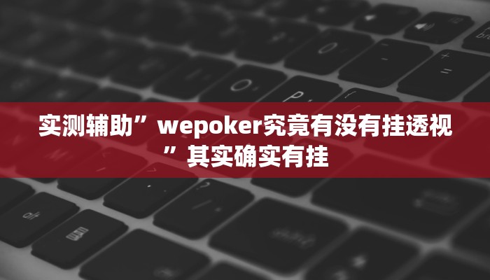 实测辅助”wepoker究竟有没有挂透视”其实确实有挂